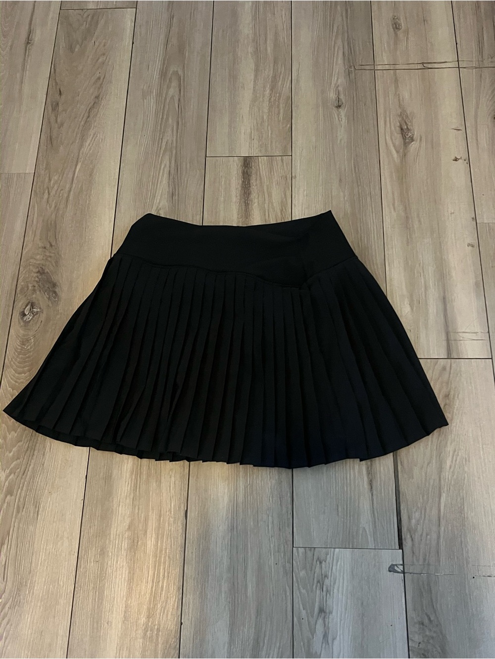 New Abercrombie YPB Pleated Tennis Mini Skirt Black Activewear Womens large